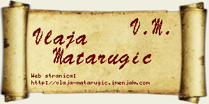 Vlaja Matarugić vizit kartica